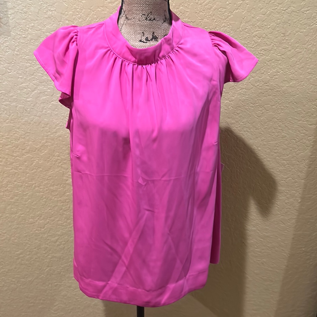 Eloquii Short Sleeve, Dark Pink Top, Size 14, Nwt | See Offer In Description